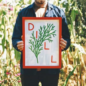 Dill Herb print from an original painting, choice of sizes, available framed and unframed