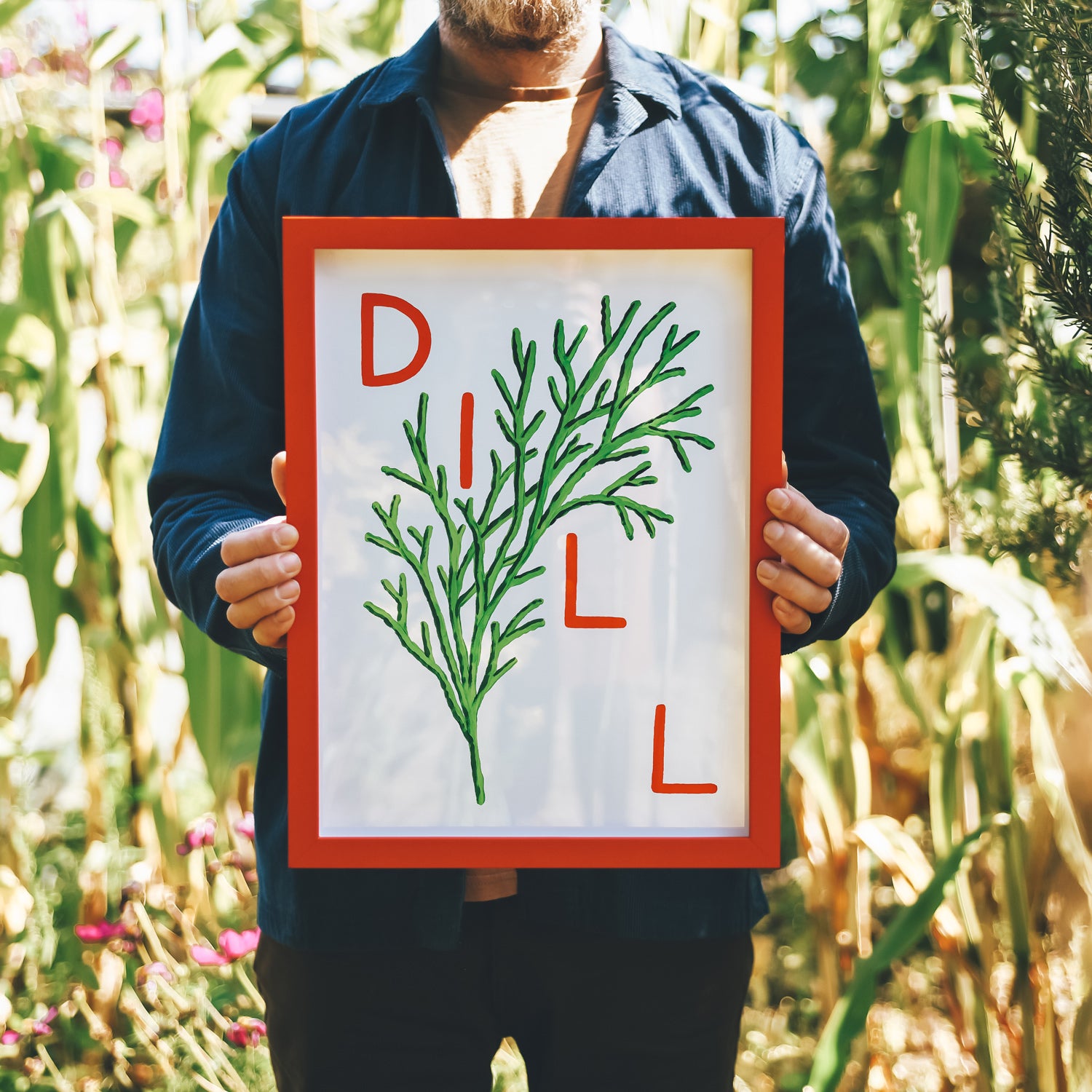 Dill Herb print from an original painting, choice of sizes, available framed and unframed