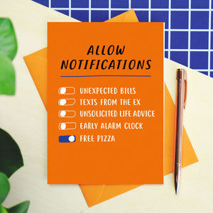 Allow Notifications Card