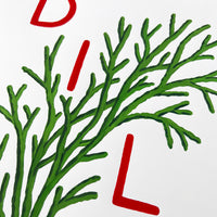 Dill Herb print from an original painting, choice of sizes, available framed and unframed