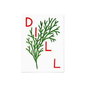 Dill Herb print from an original painting, choice of sizes, available framed and unframed