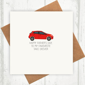 Favourite Taxi Driver Father's Day Card