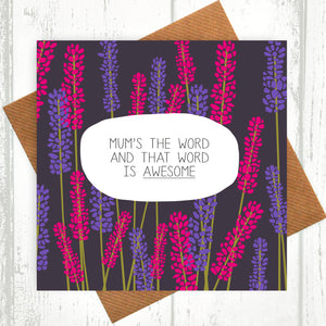 Mum's The Word Card