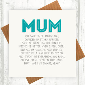 Mum Birthday/Mother's Day Card
