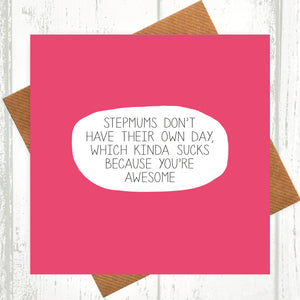 Stepmum You're Awesome Mother's Day Card
