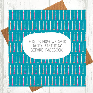 Before Facebook Birthday Card
