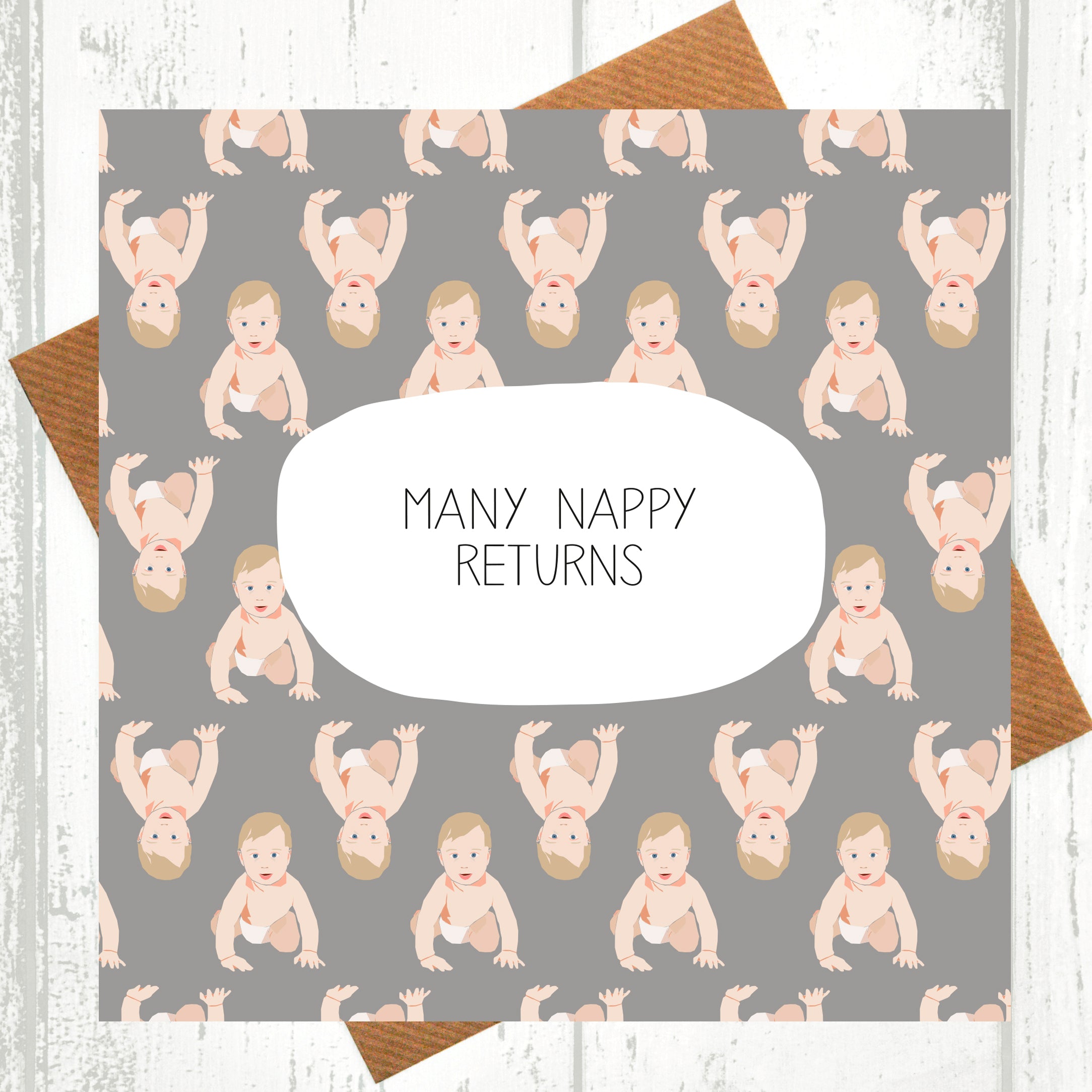 Many Nappy Returns New Baby Card