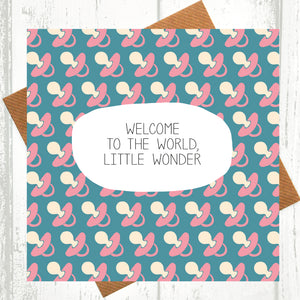 Welcome To The World, Little Wonder New Baby Card