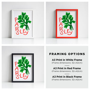 Basil Herb print from an original painting, choice of sizes, available framed and unframed