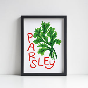 Parsley Herb print from an original painting, choice of sizes, available framed and unframed