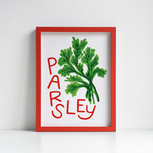 Parsley Herb print from an original painting, choice of sizes, available framed and unframed