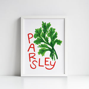 Parsley Herb print from an original painting, choice of sizes, available framed and unframed