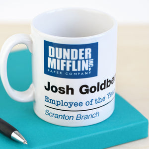 Personalised The Office Dunder Mifflin Employee Of The Year Mug