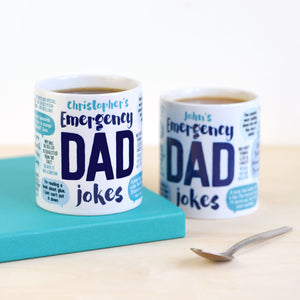 Personalised Emergency Dad Jokes® Mug