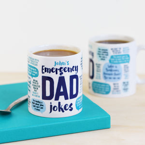 Personalised Emergency Dad Jokes® Mug