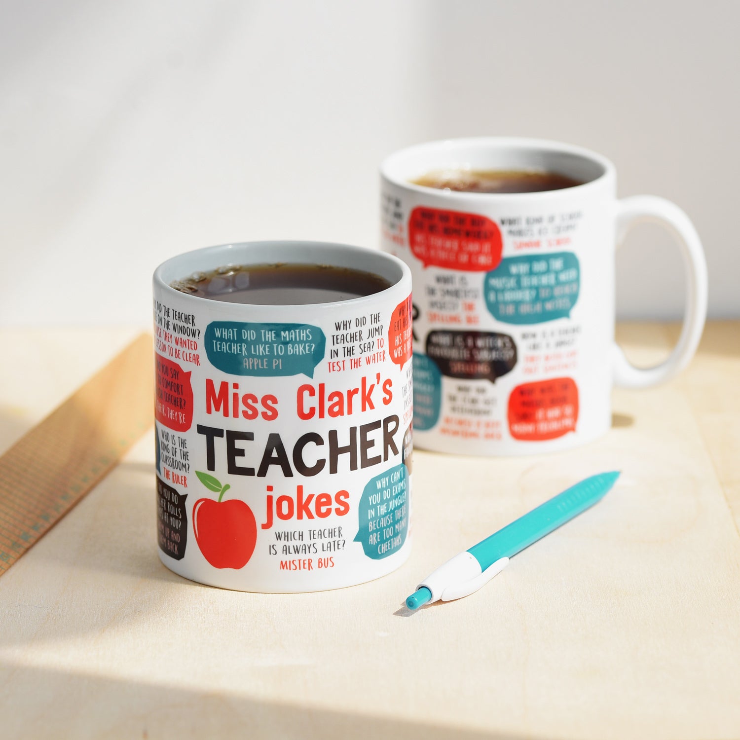 Personalised Teacher Jokes Mug
