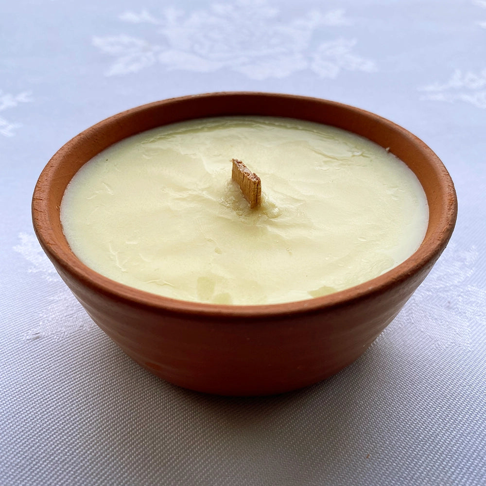 Soy Wax Candle in Clay Pot - various scents 100g