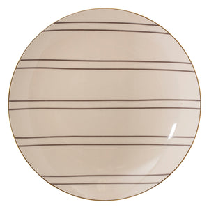 Striped Stoneware Plate by Bloomingville