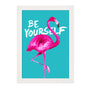 Modern Be Yourself Flamingo Print