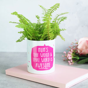 Mum's The Word Plant Pot