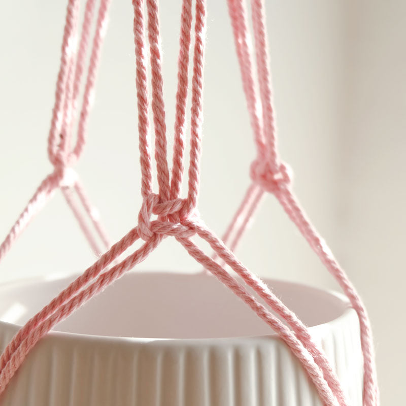 Pink Macramé Plant Hanger