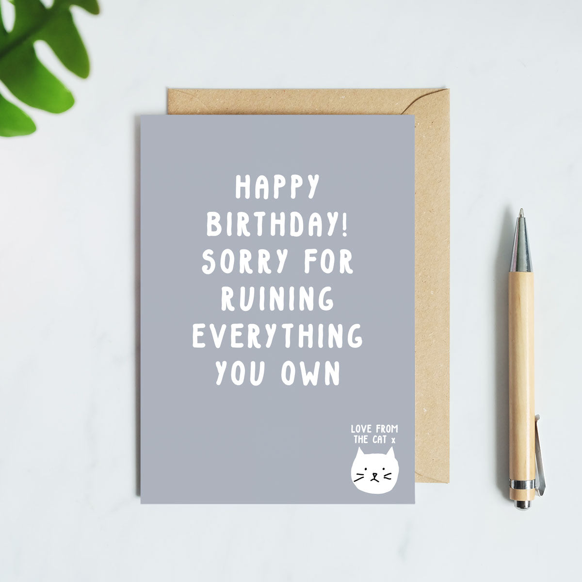 birthday card from the cat