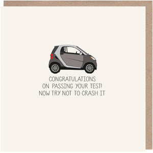 funny driving test card