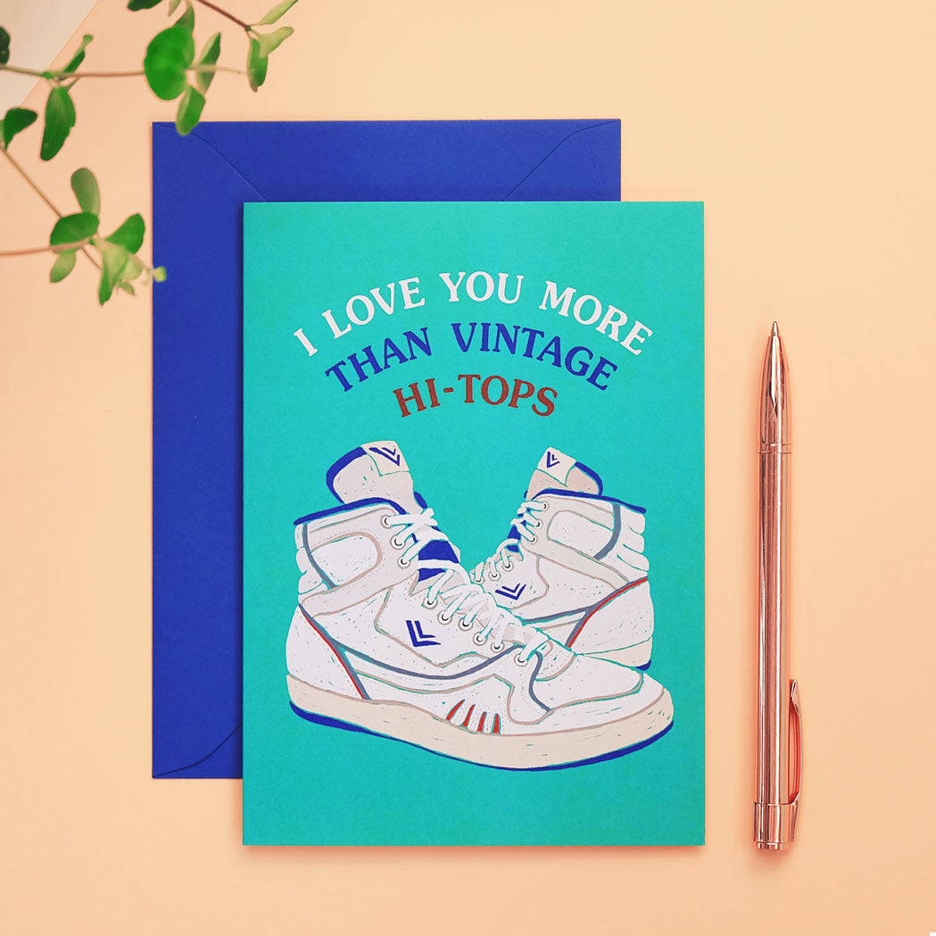 Vintage Hi-Tops Retro Anniversary/Valentines Card