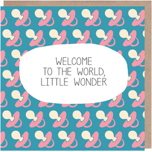 Welcome To The World, Little Wonder New Baby Card