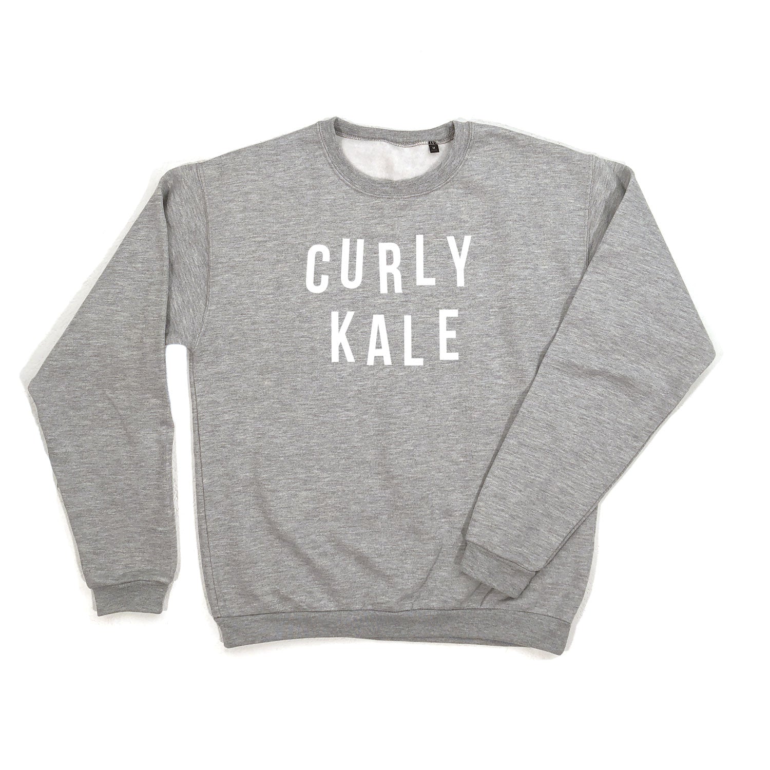 Women's Curly Kale Grey Food Slogan Sweatshirt