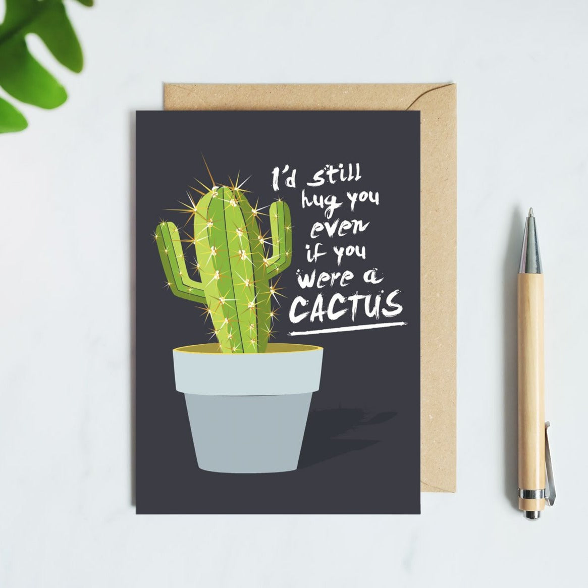 I'd Still Hug You If You Were A Cactus Card  Paper Plane