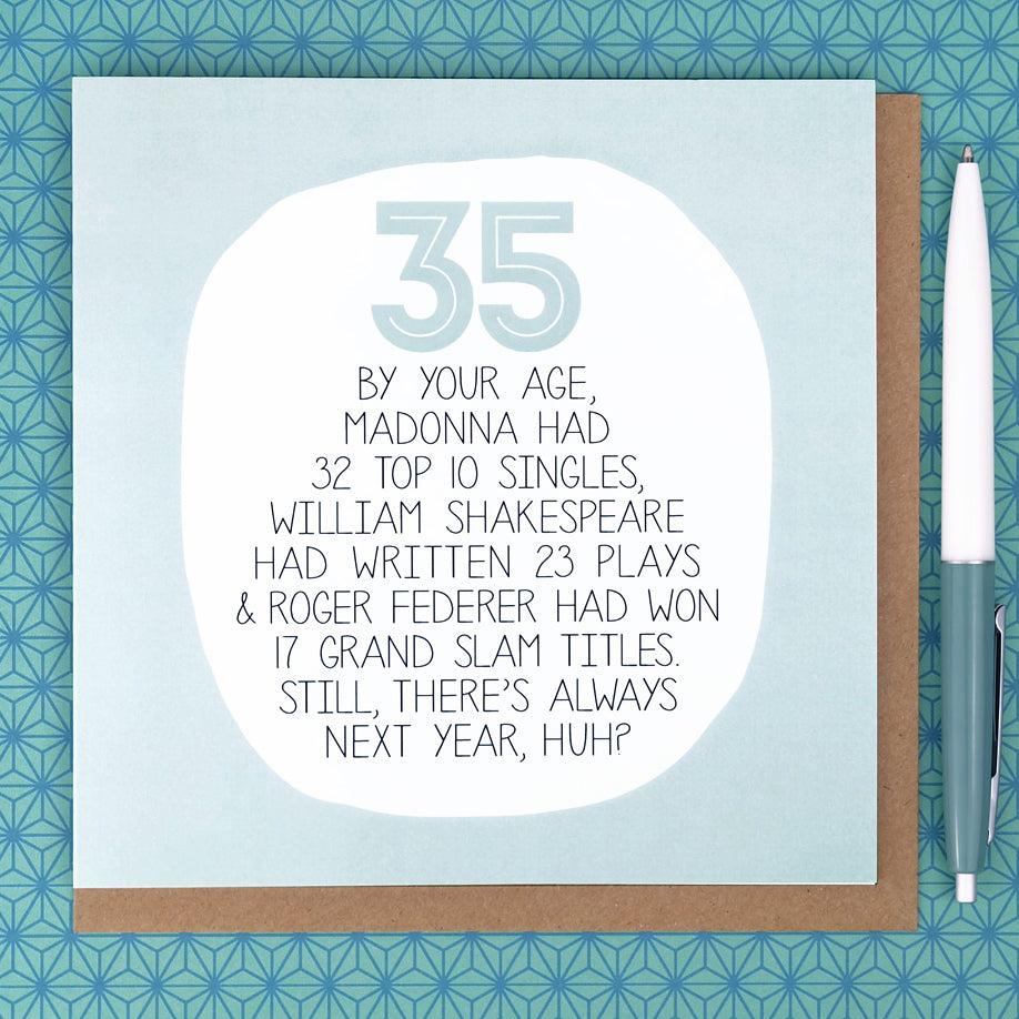 35th Birthday Card - By Your Age