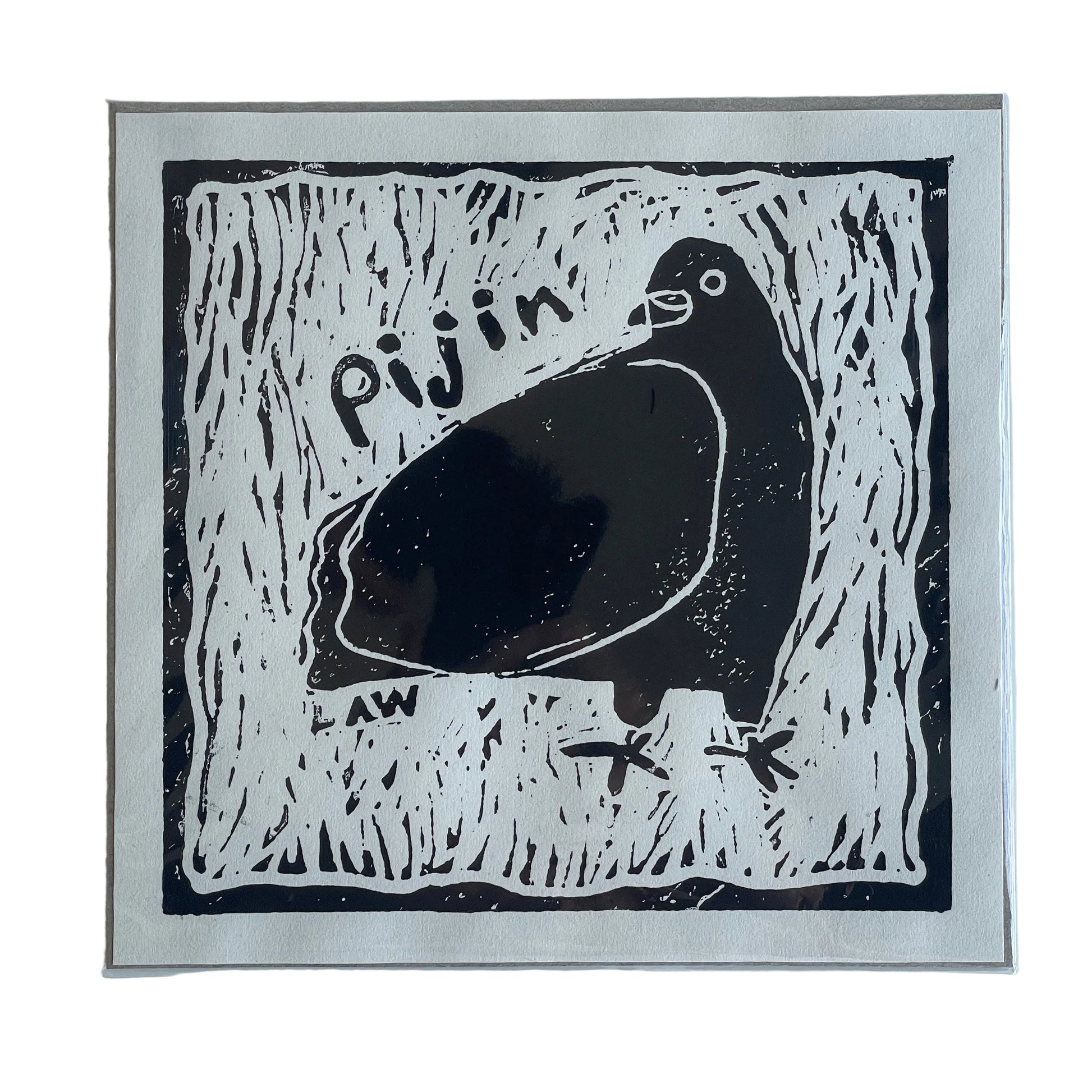 Pijin Lino Cut Print by Laura Harvey