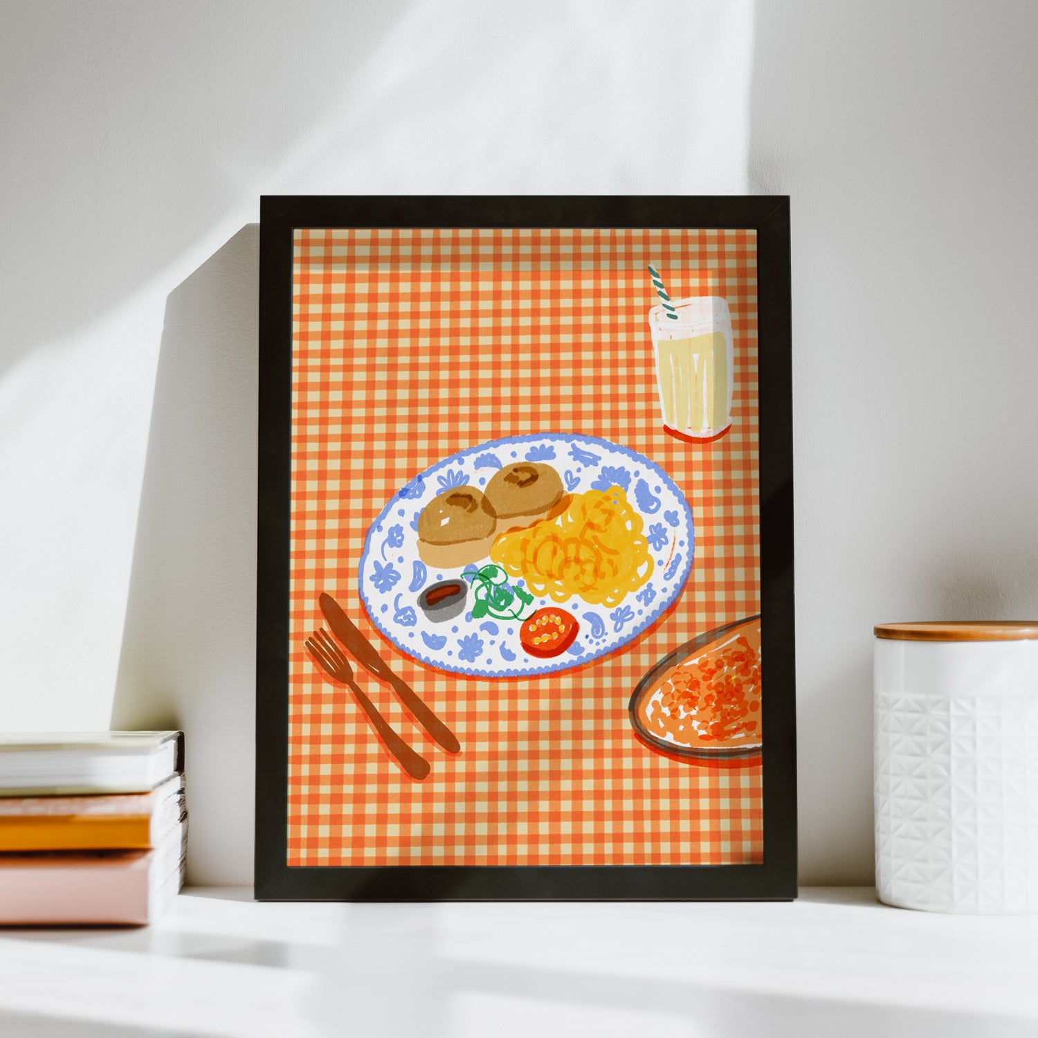 Eggs Akuri print, choice of sizes, available framed and unframed