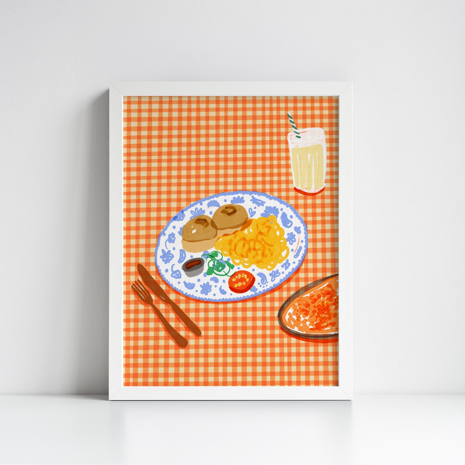 Eggs Akuri print, choice of sizes, available framed and unframed