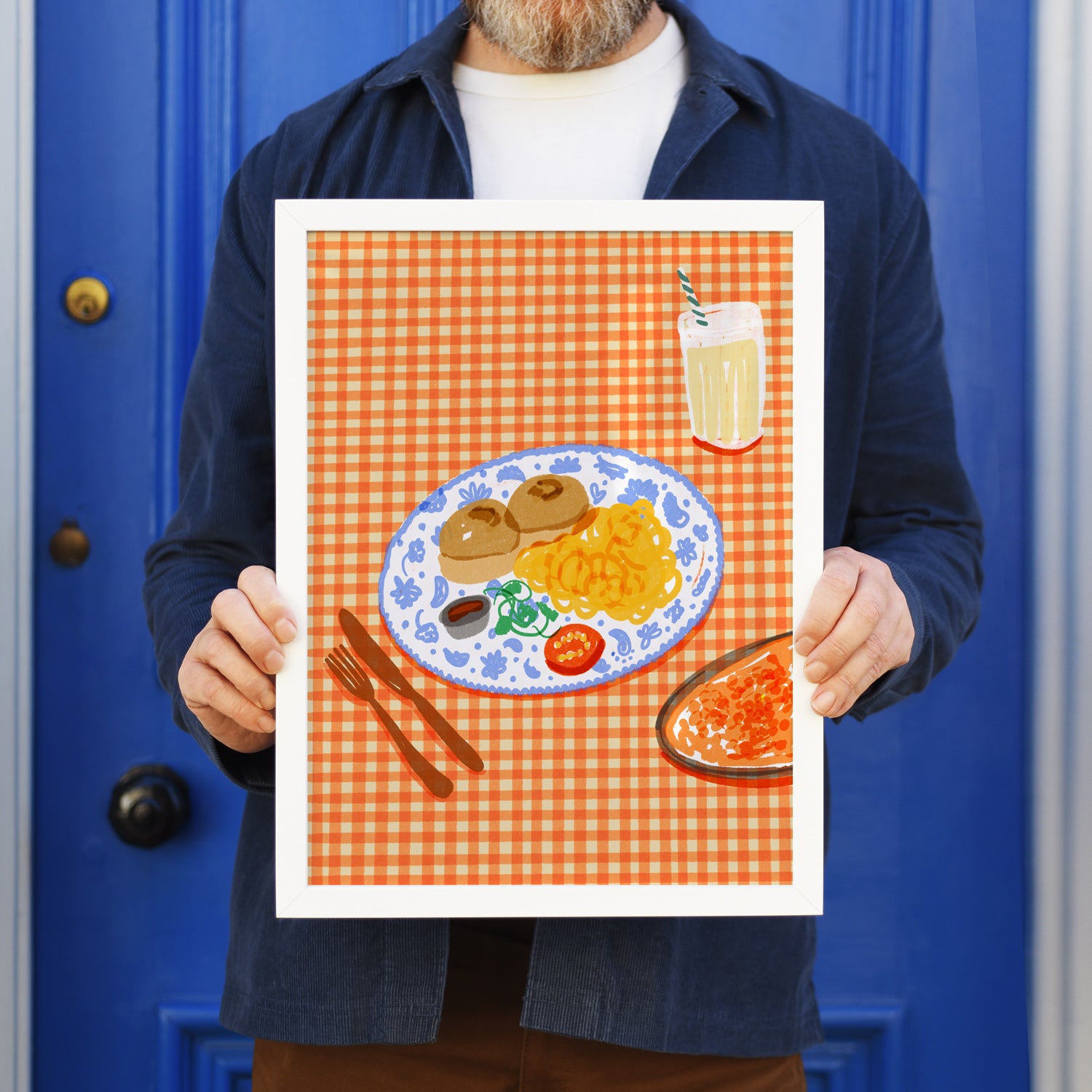 Eggs Akuri print, choice of sizes, available framed and unframed