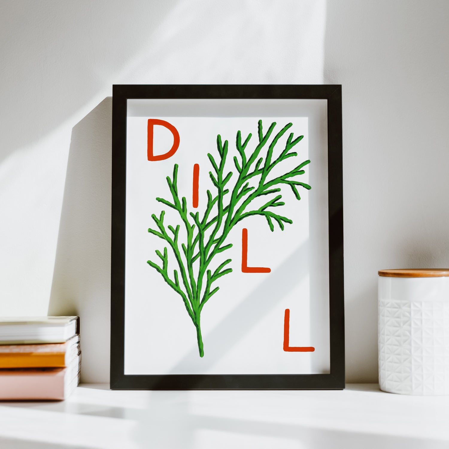 Dill Herb print from an original painting, choice of sizes, available framed and unframed