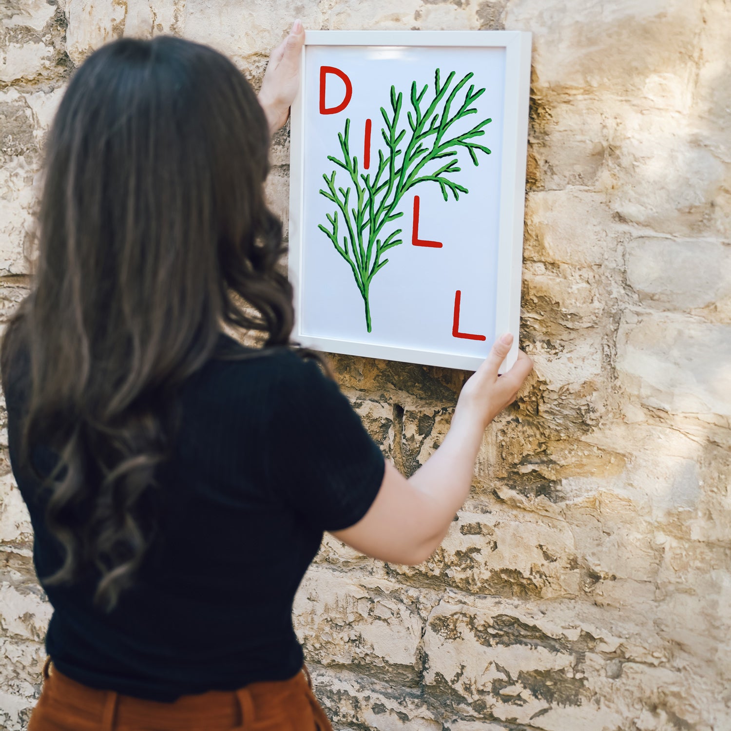 Dill Herb print from an original painting, choice of sizes, available framed and unframed