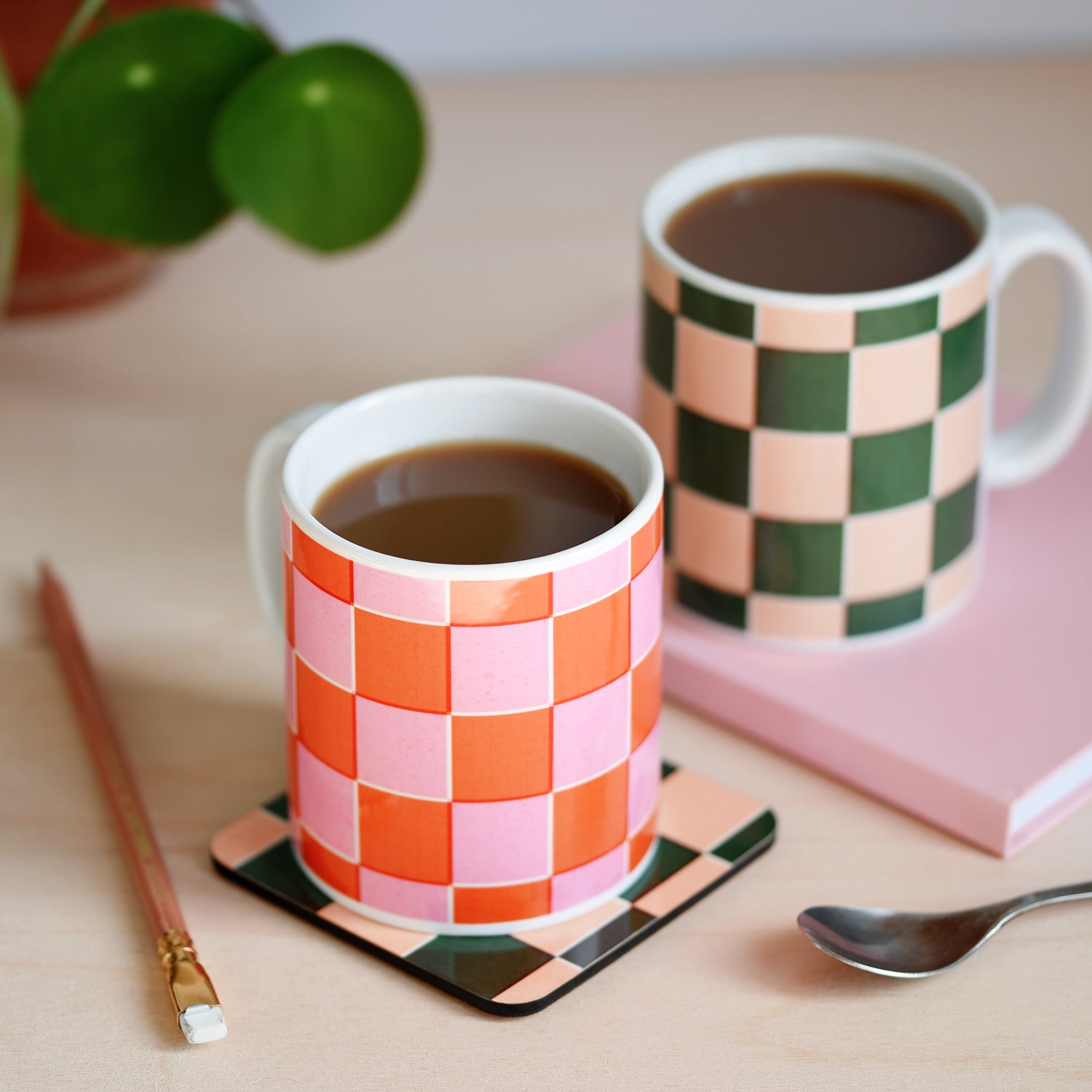 Checkerboard mug