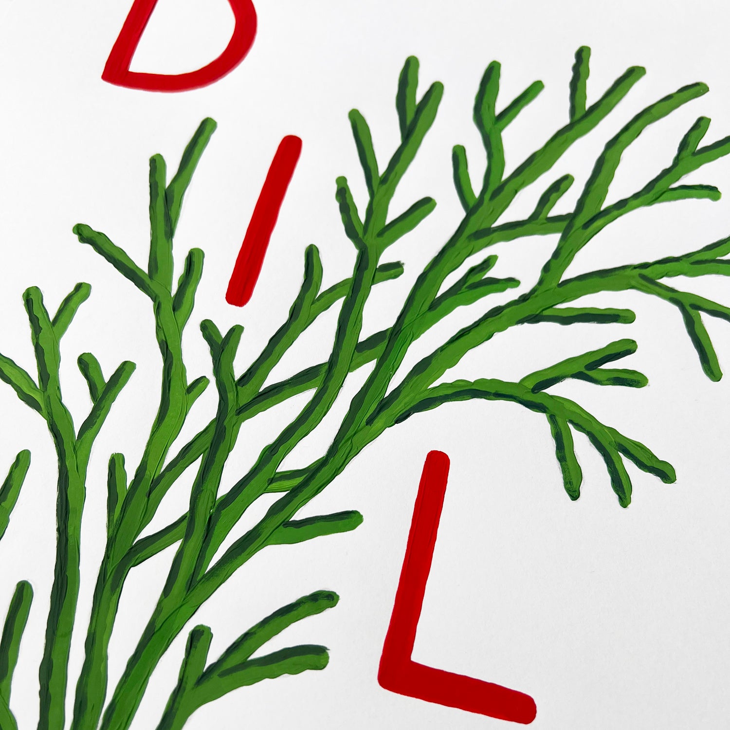 Dill Herb print from an original painting, choice of sizes, available framed and unframed