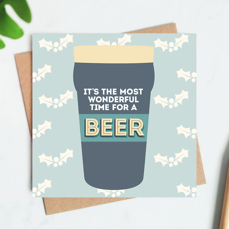 The Most Wonderful Time For A Beer Christmas Card
