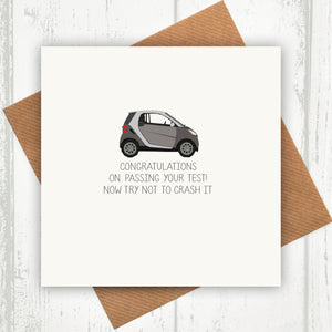Try Not To Crash It Driving Test Card