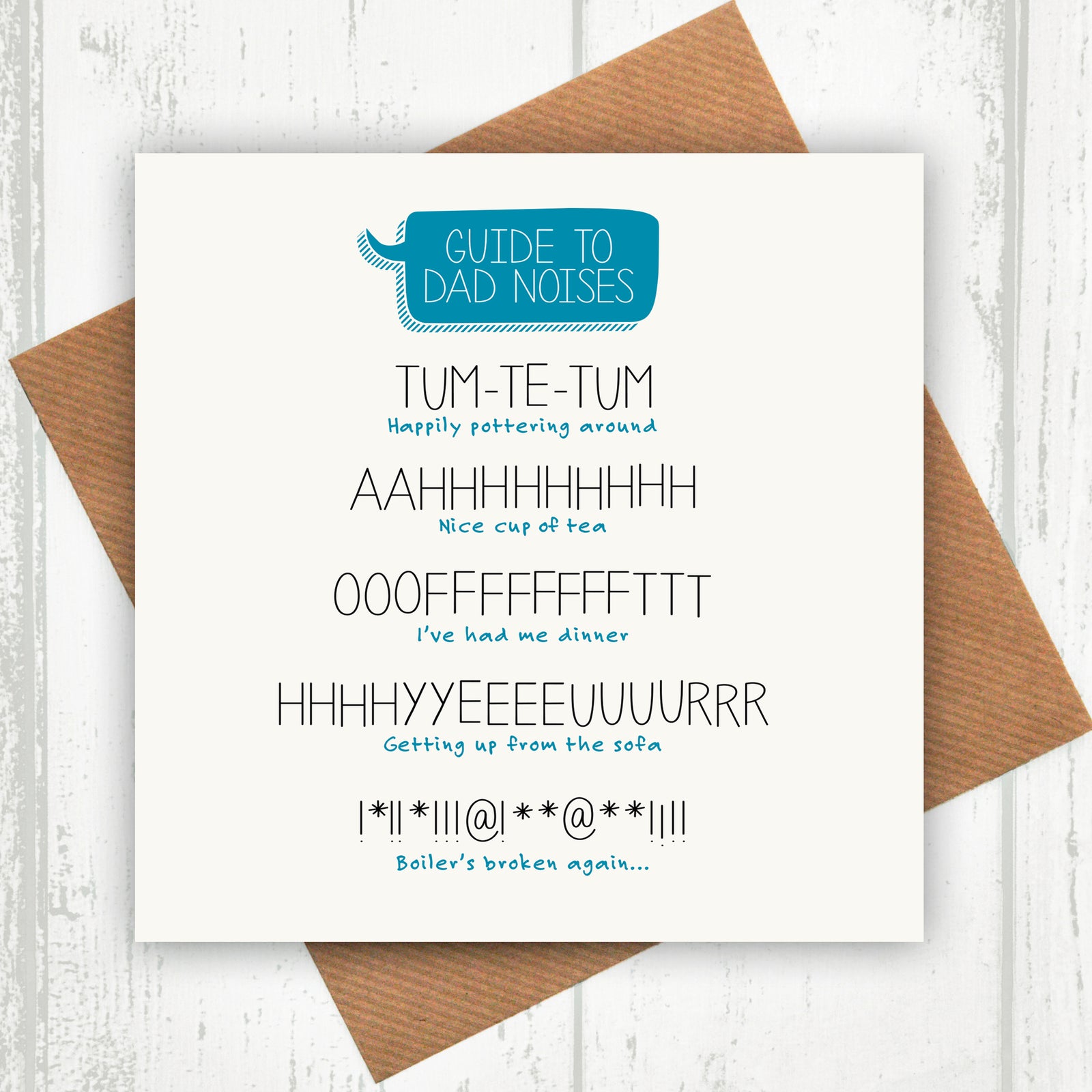 Guide To Dad Noises Card