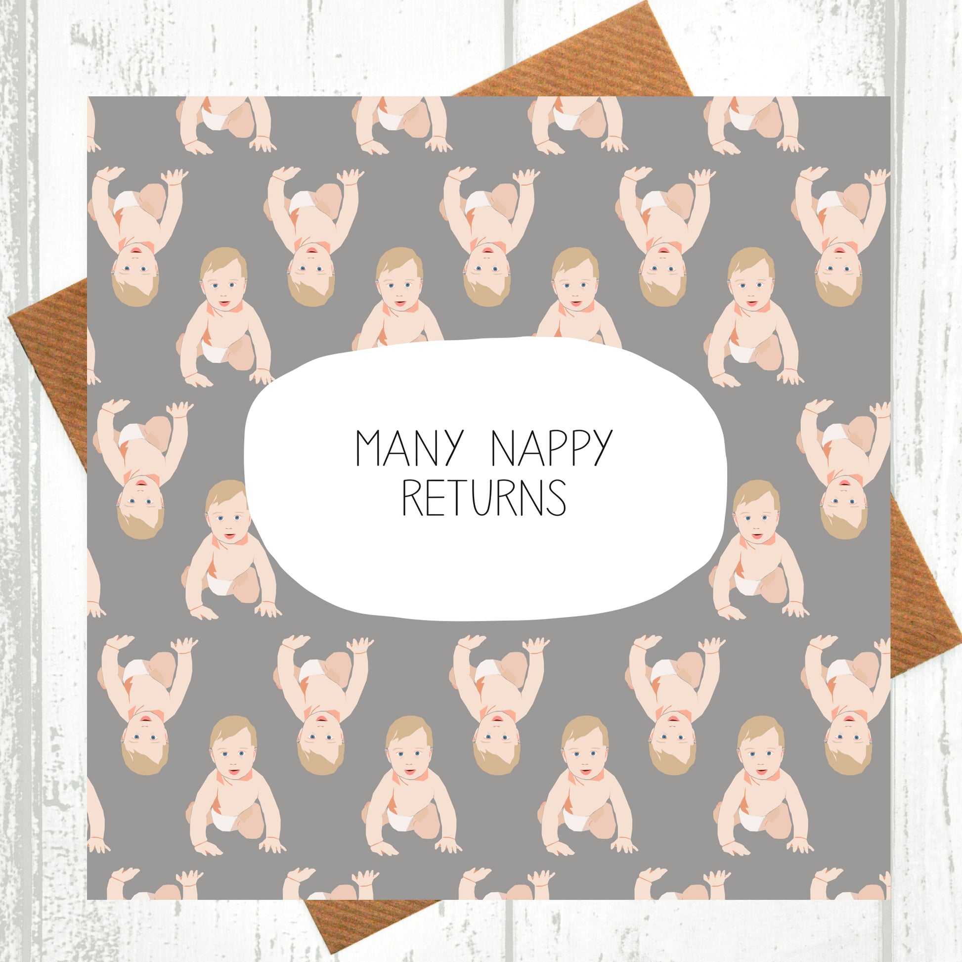 Many Nappy Returns New Baby Card