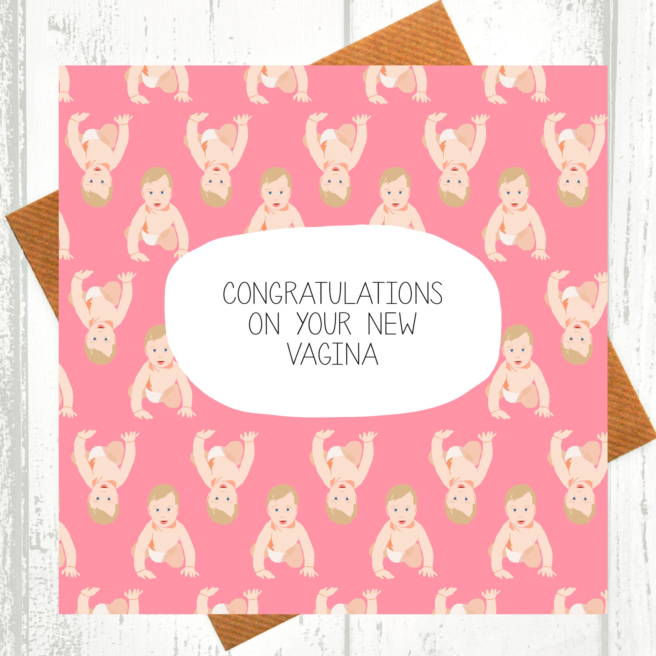 Congratulations On Your New Vagina New Baby Card
