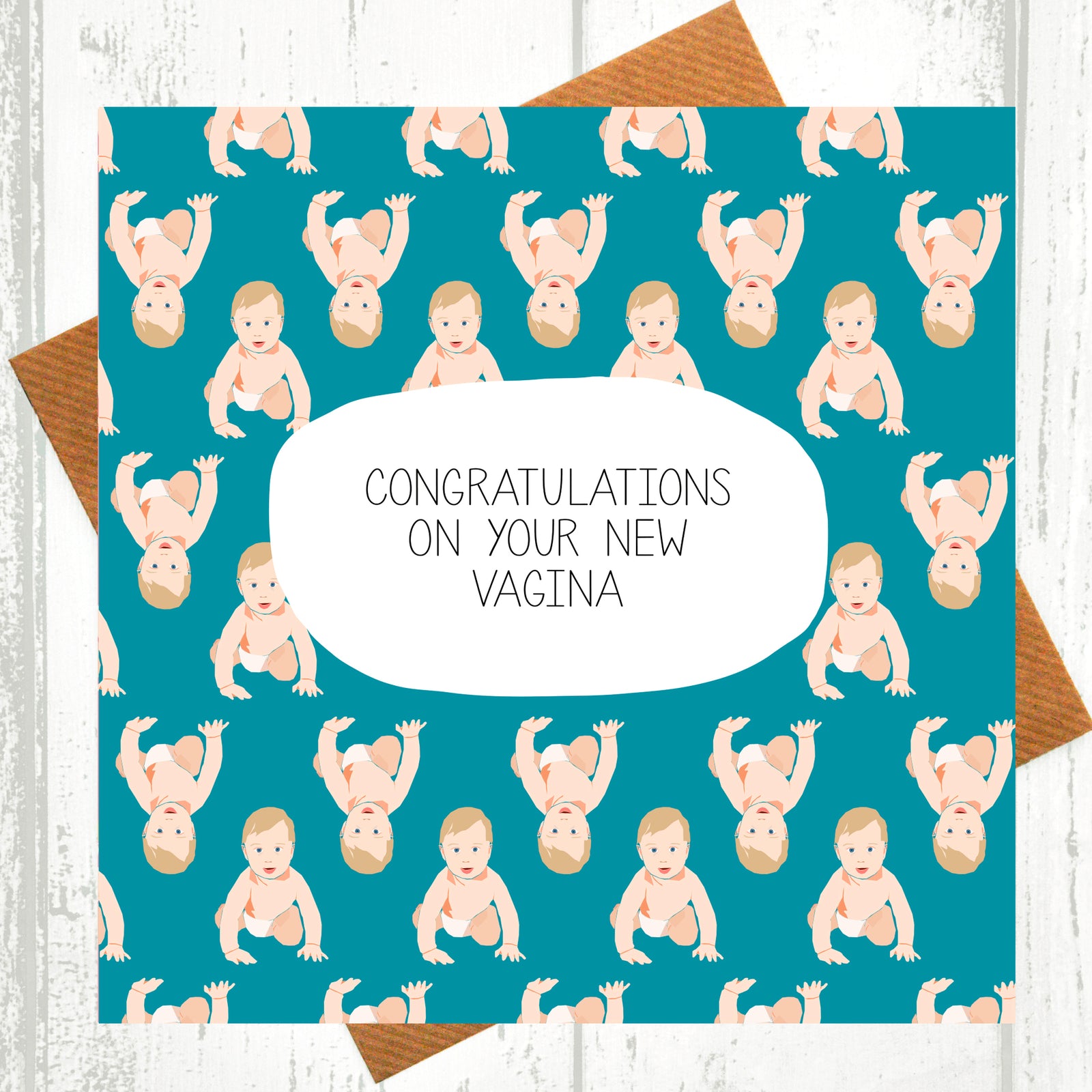 Congratulations On Your New Vagina New Baby Card