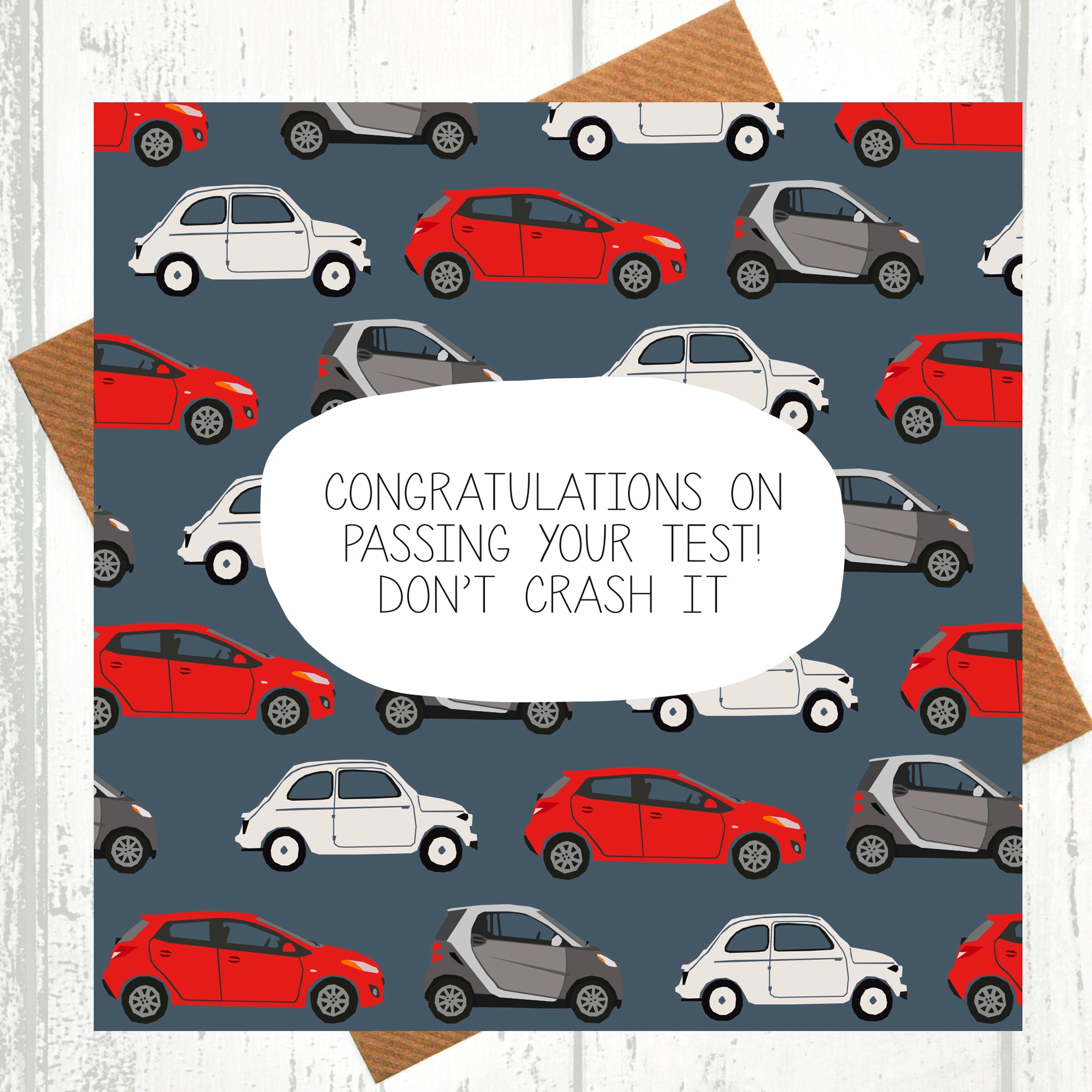 Don't Crash It Driving Test Card