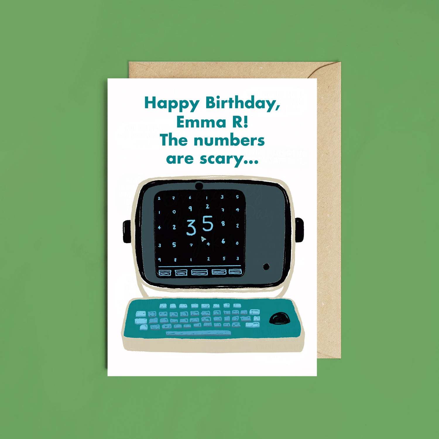 Personalised Severance MDR Birthday Card - The Numbers Are Scary - Add recipient's name and age