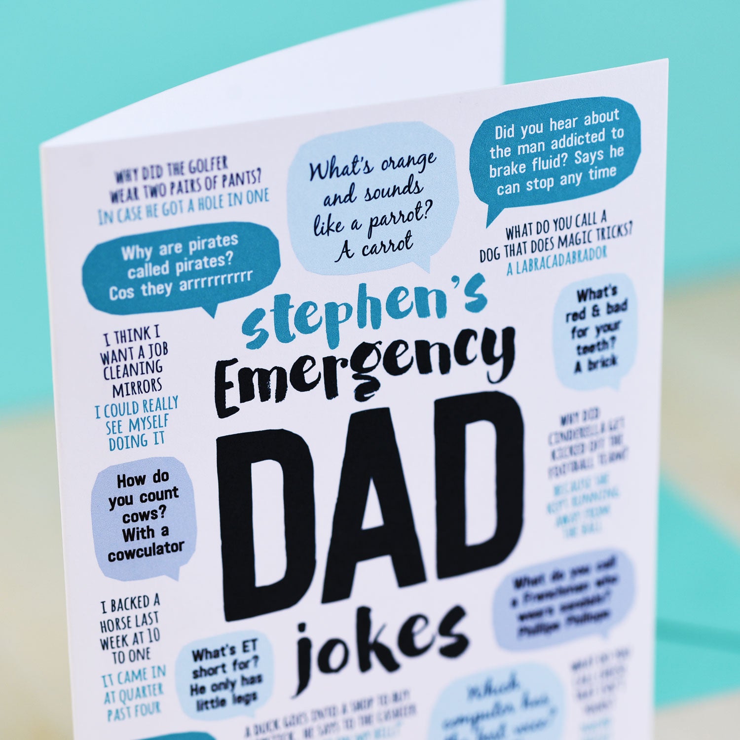 Personalised Emergency Dad Jokes® Card