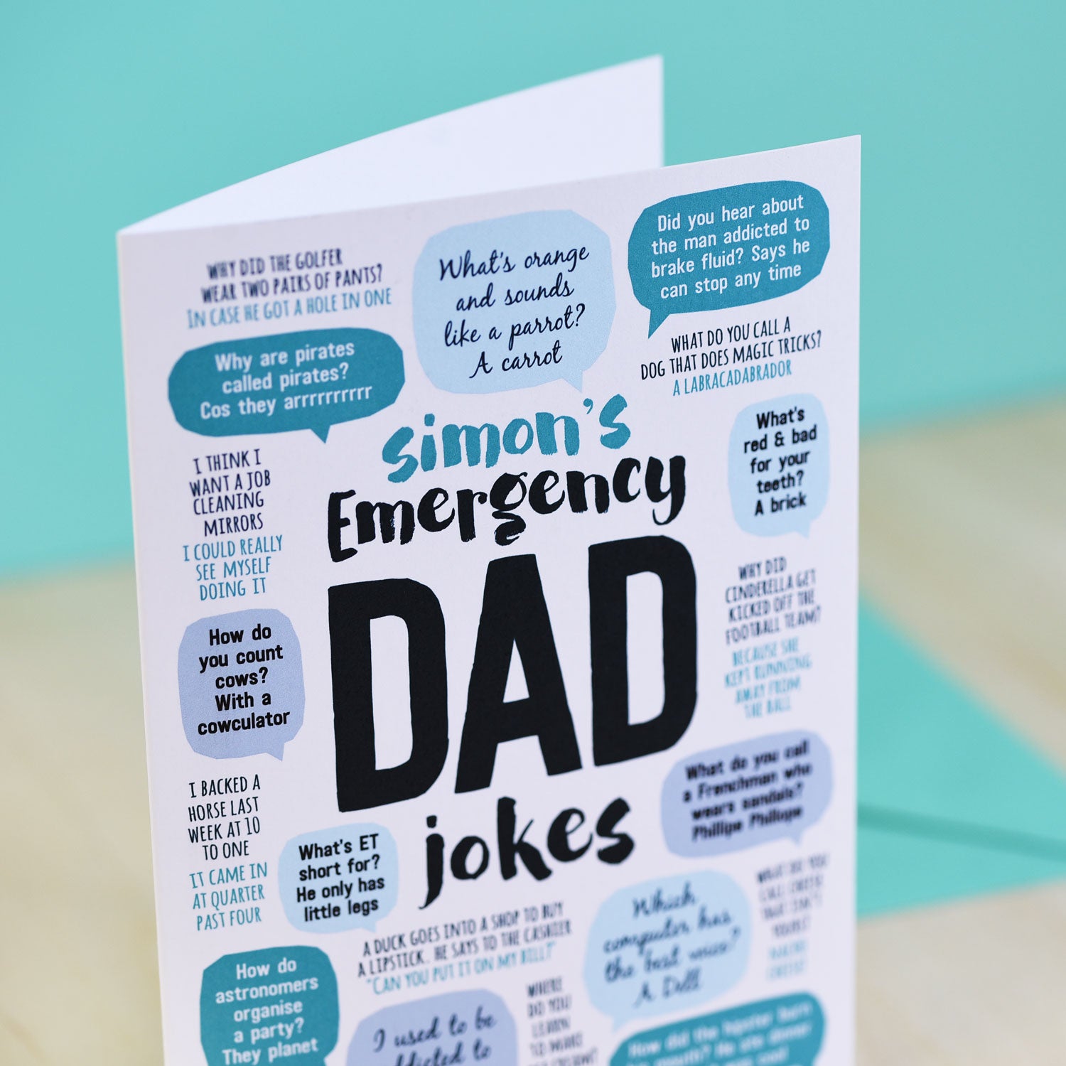 Personalised Emergency Dad Jokes® Card